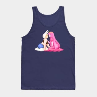 Brave knight, Princess Bubblegum and Fionna, Adventure Time / Fionna and Cake fan art Tank Top